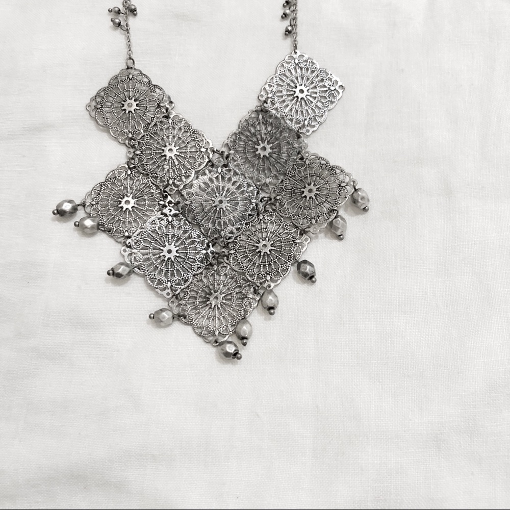 🌙 Boho Silver Necklace